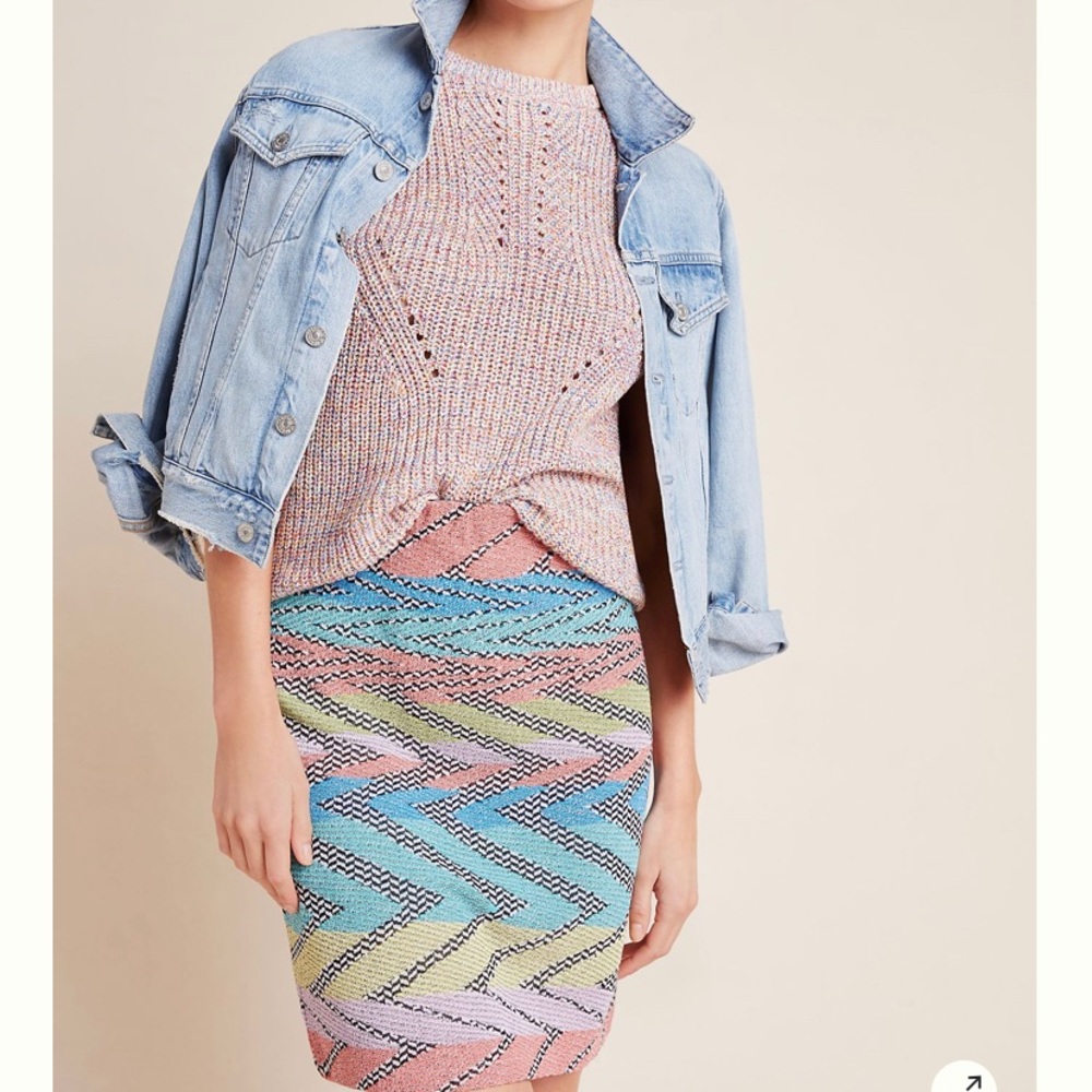 Anthropologie Siena Zig-Zag Sweater Mini